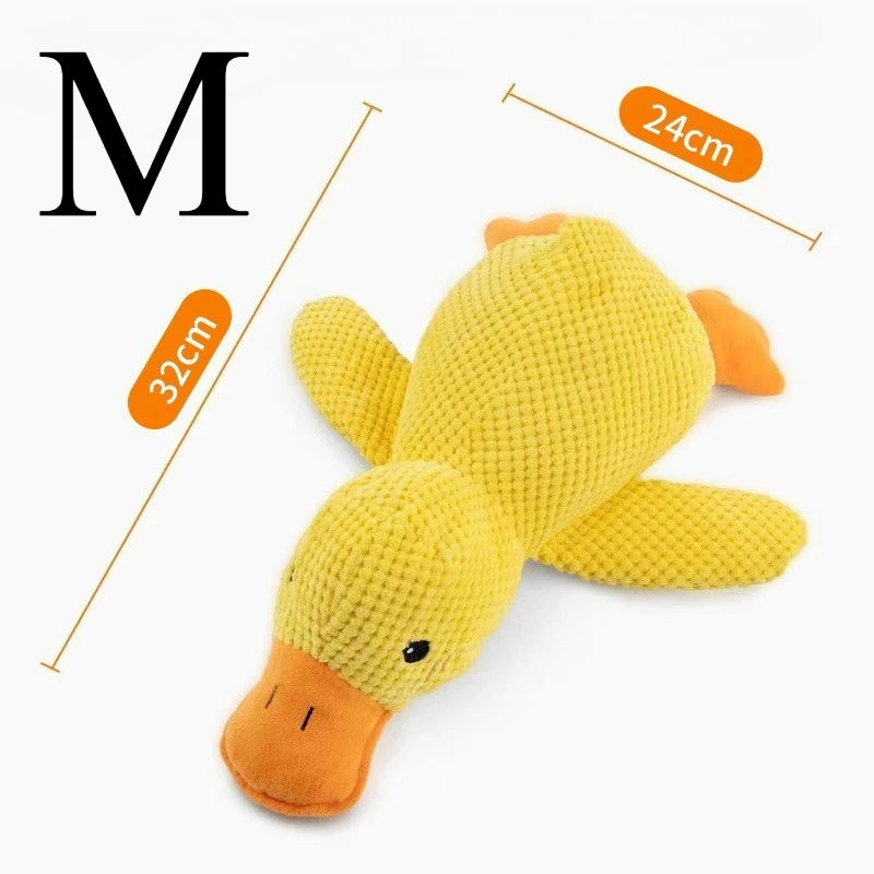 Quacking Plush Duck Dog Toy – Durable Squeaky Chew Toy