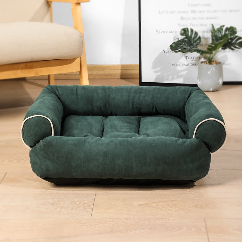 Luxury Plush Dog Sofa Bed – Warm Calming Pet Couch