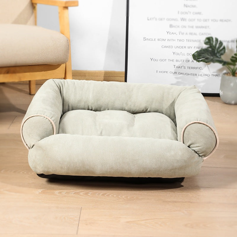 Luxury Plush Dog Sofa Bed – Warm Calming Pet Couch
