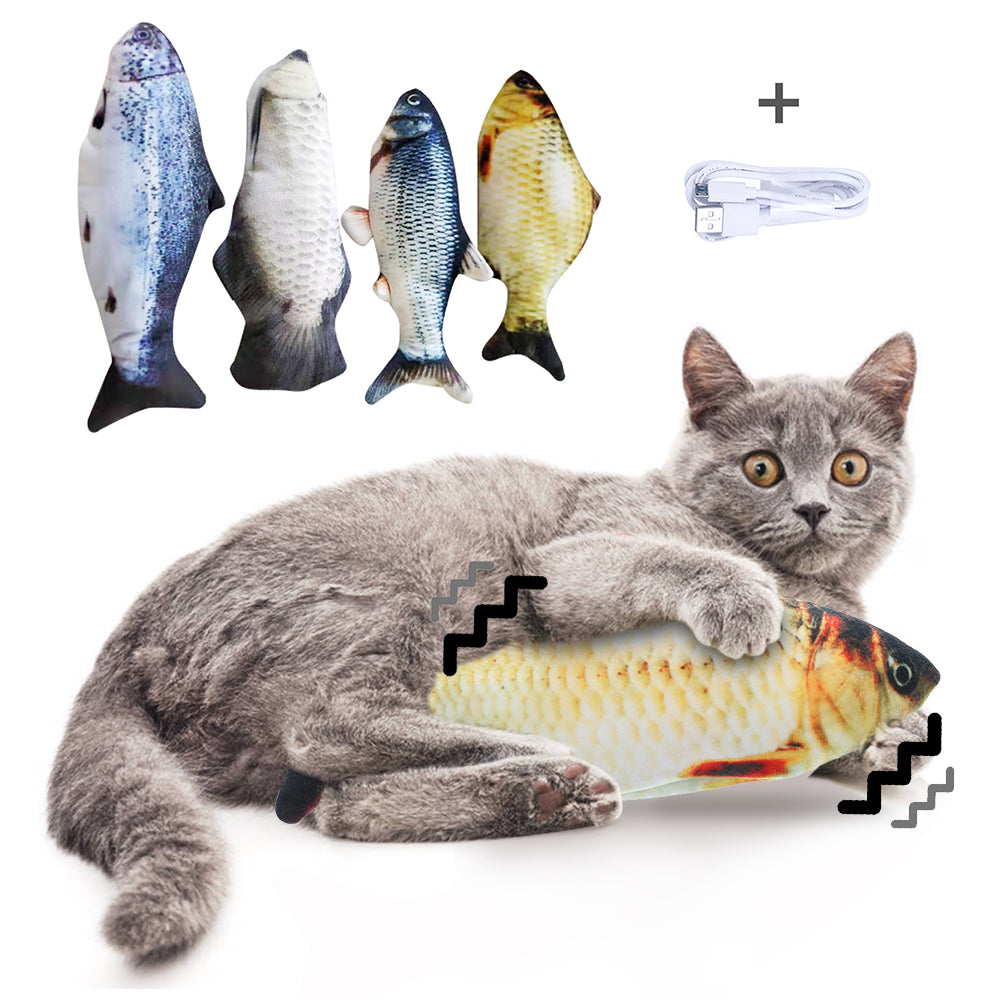 Flopping Fish Cat Toy – Interactive USB Rechargeable Cat Toy