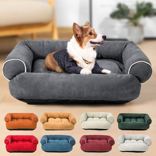 Luxury Plush Dog Sofa Bed – Warm Calming Pet Couch