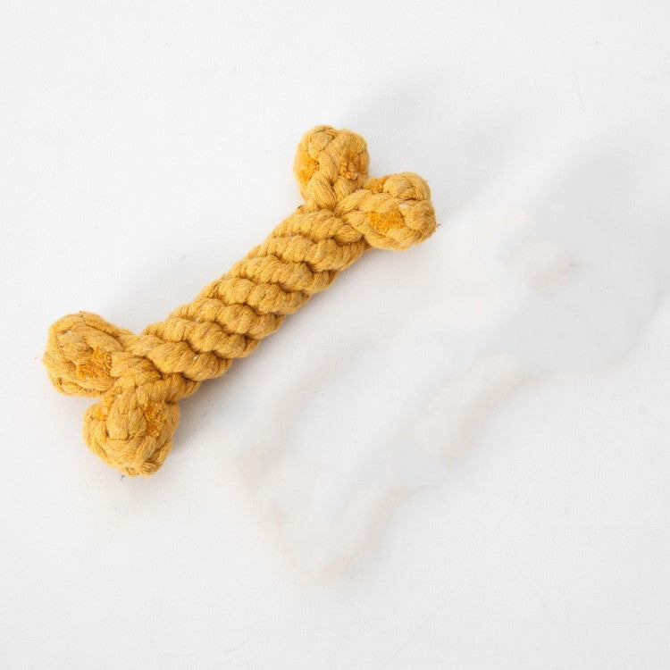 Durable Cotton Rope Dog Bone Toy for Aggressive Chewers