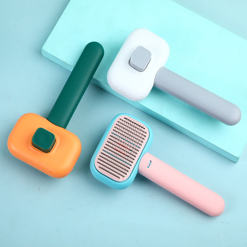 Self-Cleaning Pet Grooming Brush for Dogs & Cats – Deshedding Comb