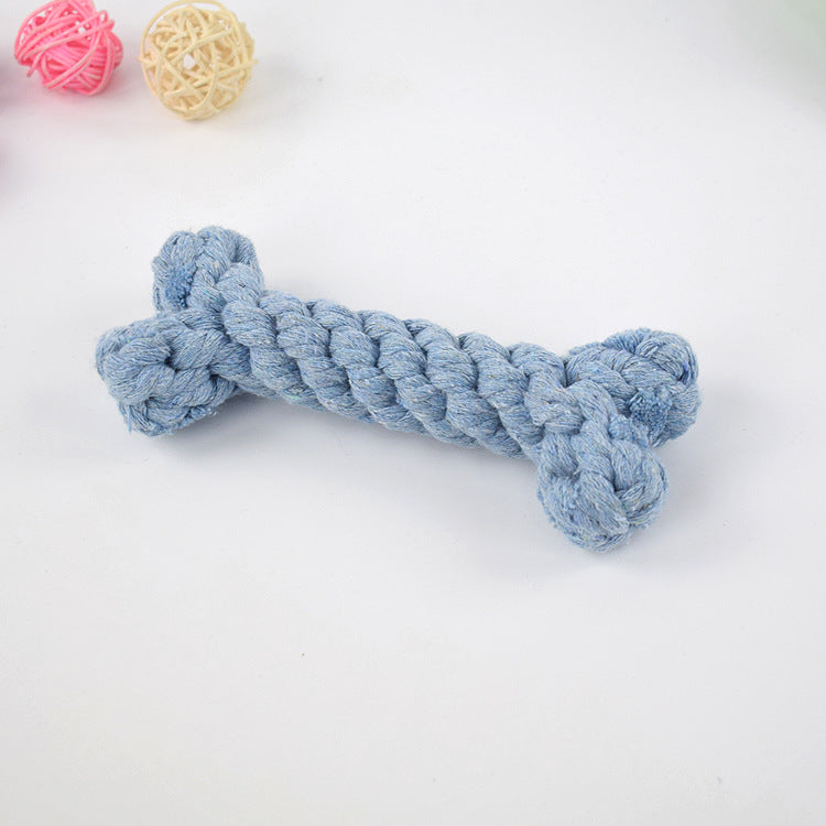 Durable Cotton Rope Dog Bone Toy for Aggressive Chewers