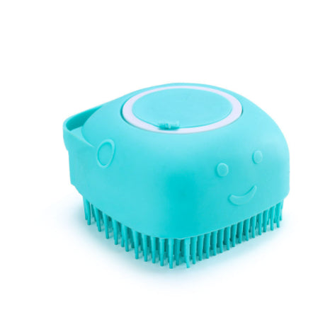 Silicone Dog Bath Brush with Shampoo Dispenser – Pet Grooming