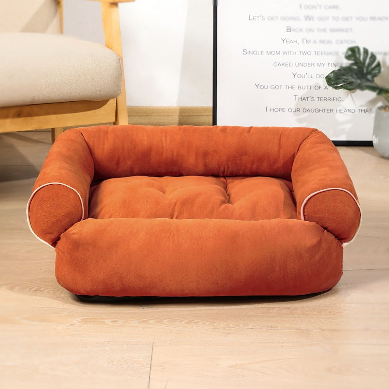 Luxury Plush Dog Sofa Bed – Warm Calming Pet Couch