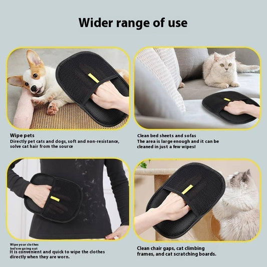 Pet Hair Remover Grooming Glove for Dogs & Cats