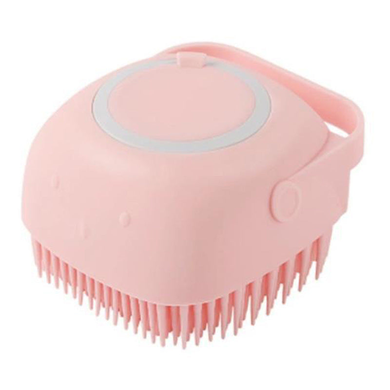Silicone Dog Bath Brush with Shampoo Dispenser – Pet Grooming