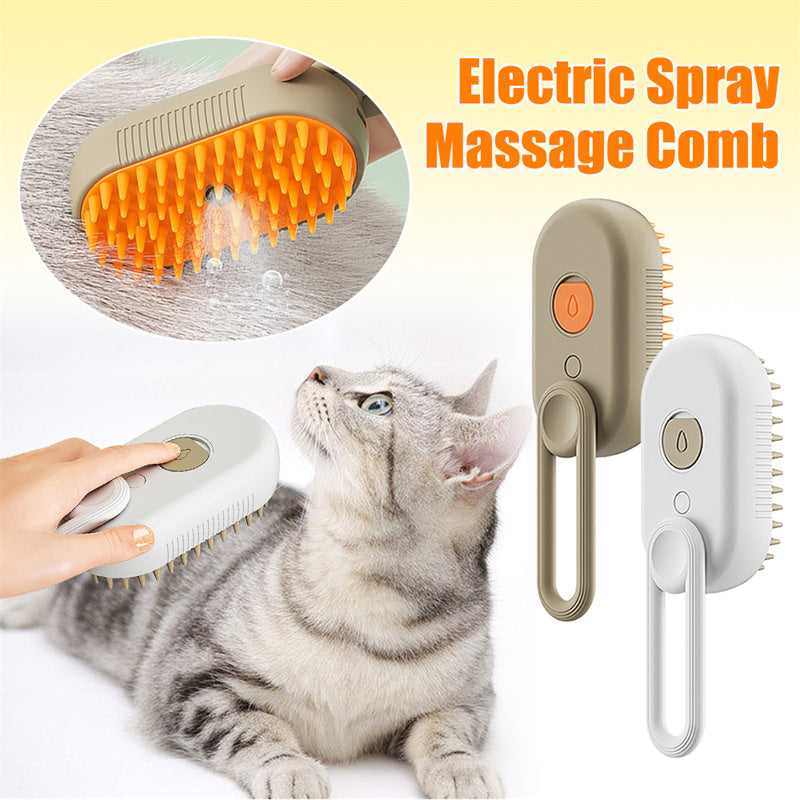 3-in-1 Steam Pet Grooming Brush for Dogs & Cats