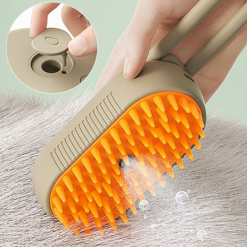 3-in-1 Steam Pet Grooming Brush for Dogs & Cats