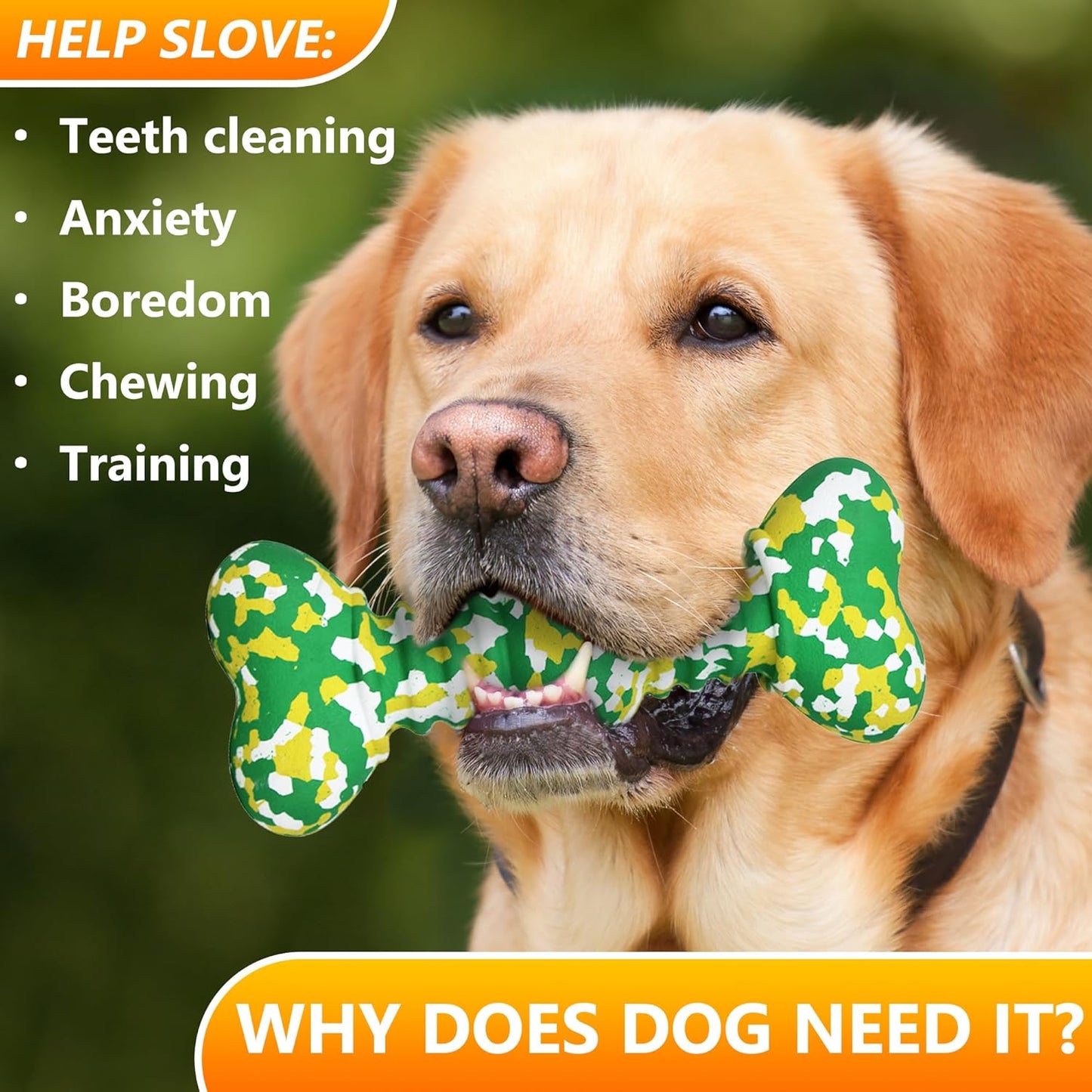 Indestructible Dog Chew Toy for Aggressive Chewers – Natural Rubber
