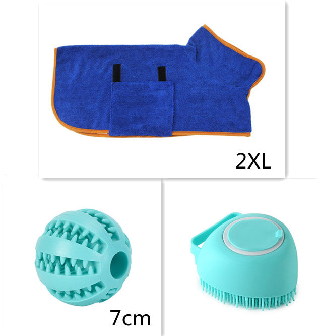 Silicone Dog Bath Brush with Shampoo Dispenser – Pet Grooming