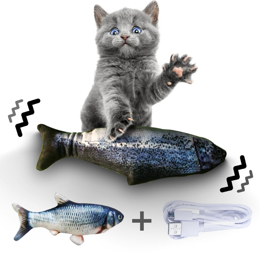 Flopping Fish Cat Toy – Interactive USB Rechargeable Cat Toy