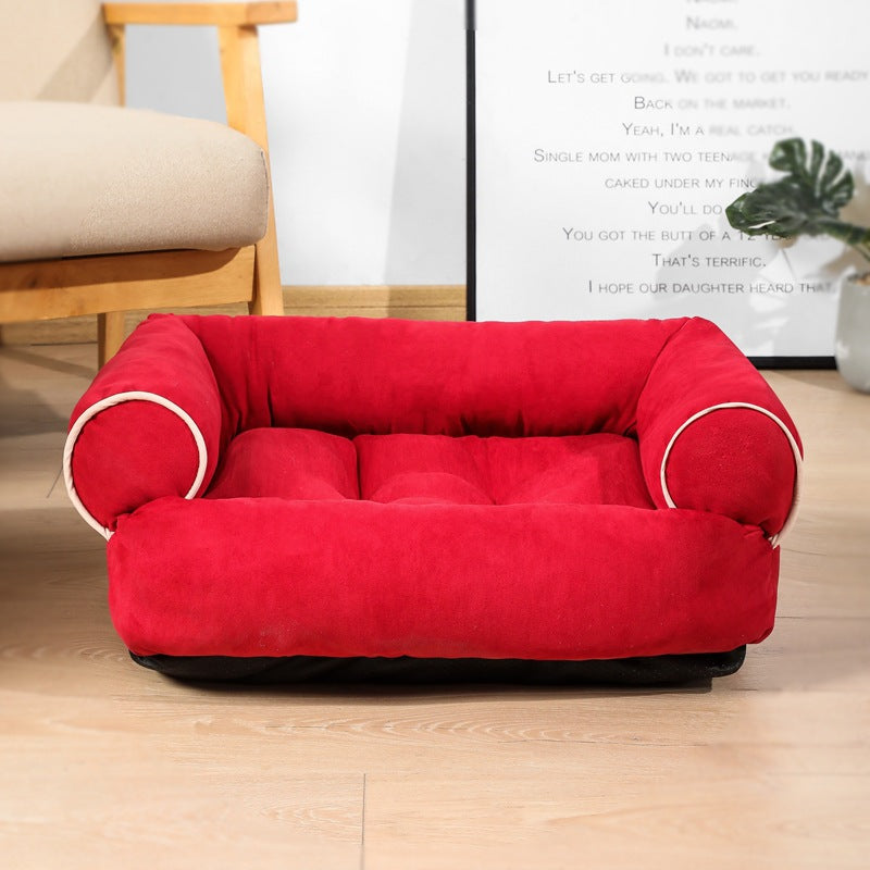 Luxury Plush Dog Sofa Bed – Warm Calming Pet Couch