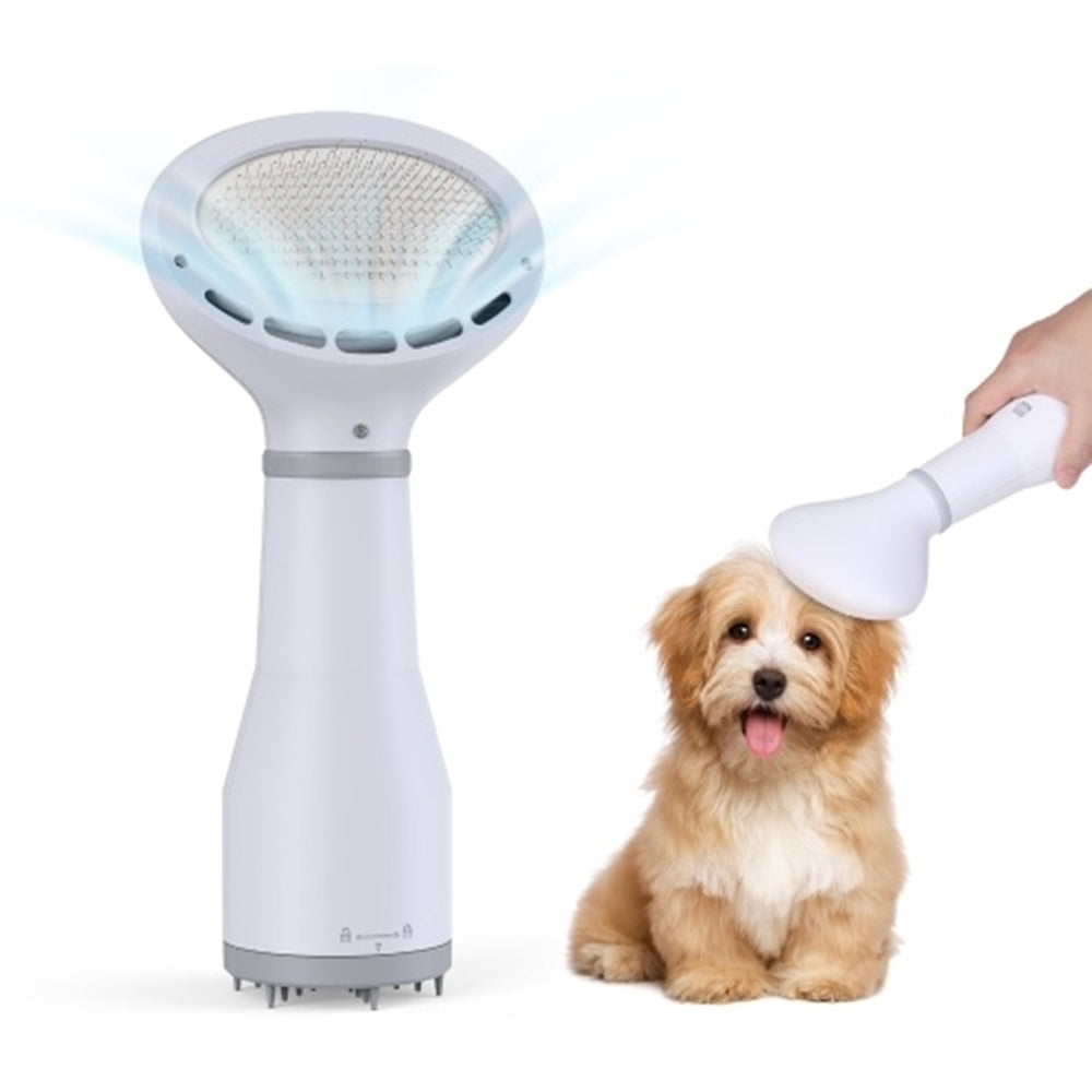 2-in-1 Pet Hair Dryer Brush for Dogs – Low Noise Grooming
