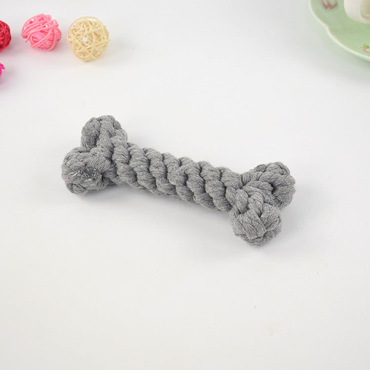 Durable Cotton Rope Dog Bone Toy for Aggressive Chewers