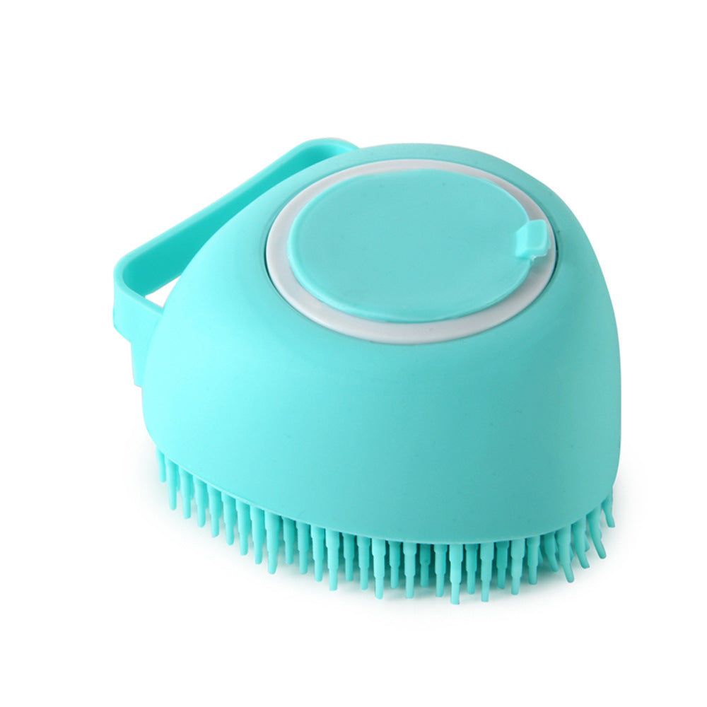 Silicone Dog Bath Brush with Shampoo Dispenser – Pet Grooming