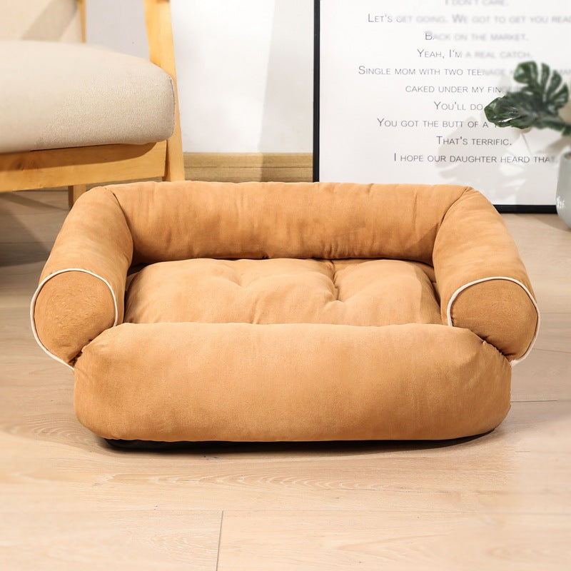 Luxury Plush Dog Sofa Bed – Warm Calming Pet Couch