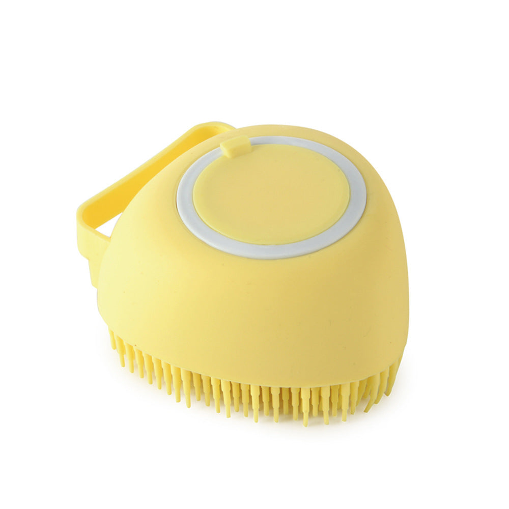 Silicone Dog Bath Brush with Shampoo Dispenser – Pet Grooming
