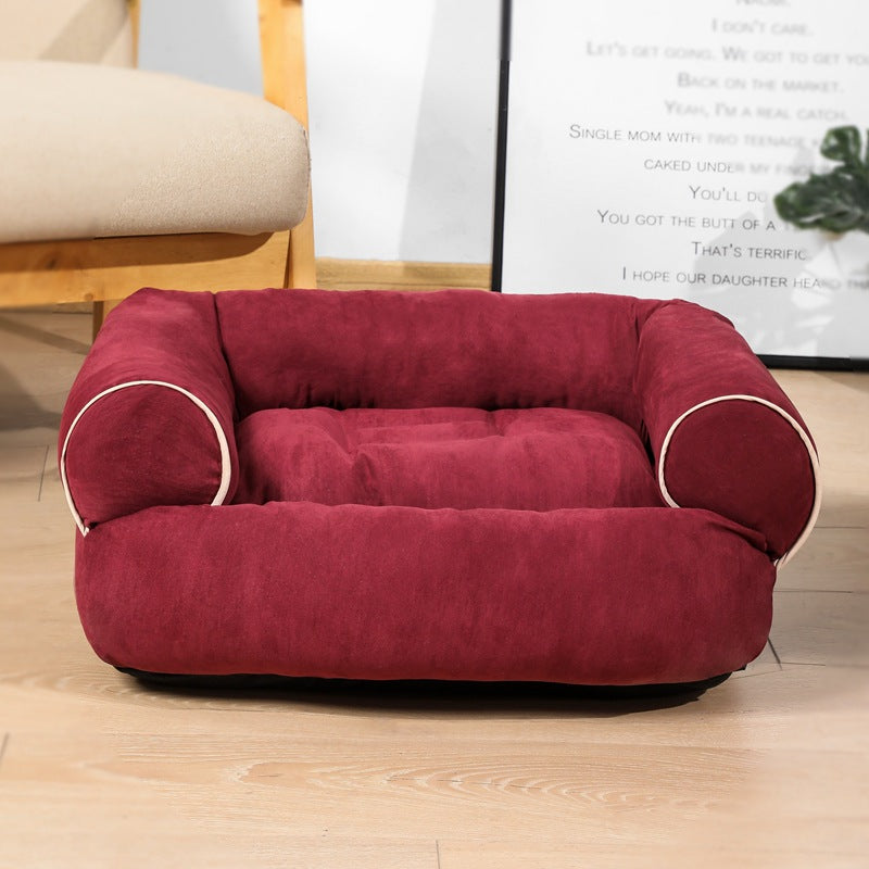 Luxury Plush Dog Sofa Bed – Warm Calming Pet Couch