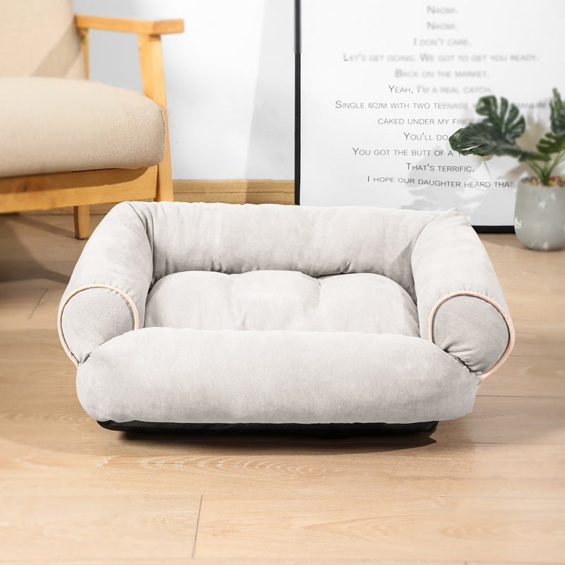 Luxury Plush Dog Sofa Bed – Warm Calming Pet Couch
