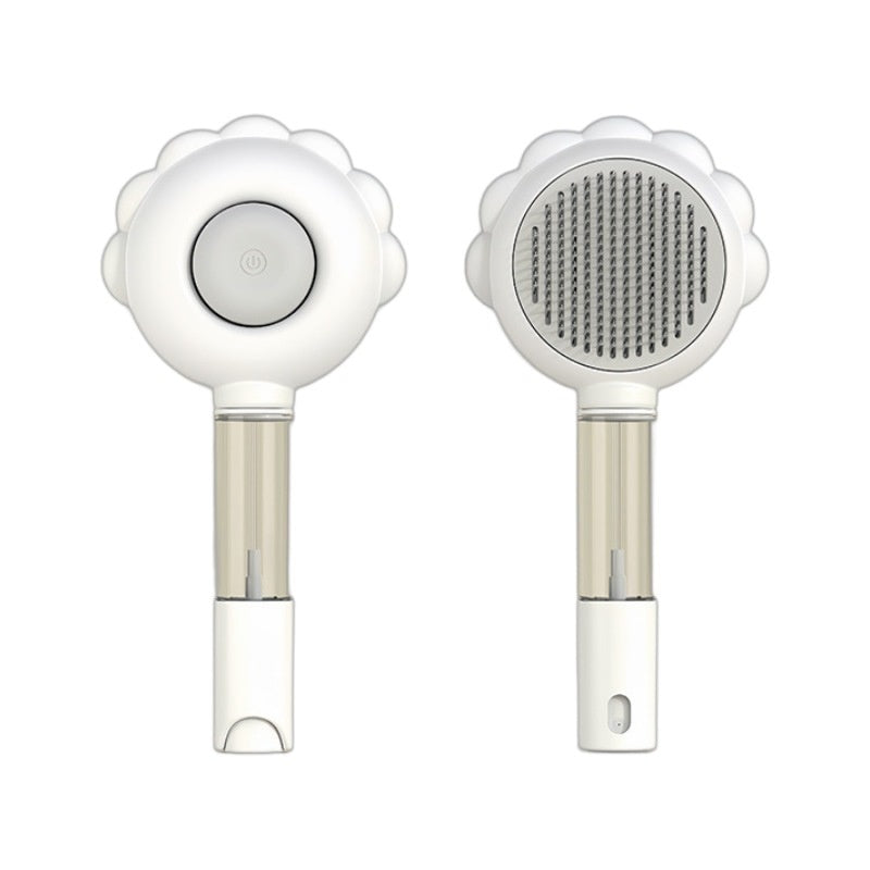 2-in-1 Self Cleaning Pet Grooming Brush with Spray for Dogs & Cats