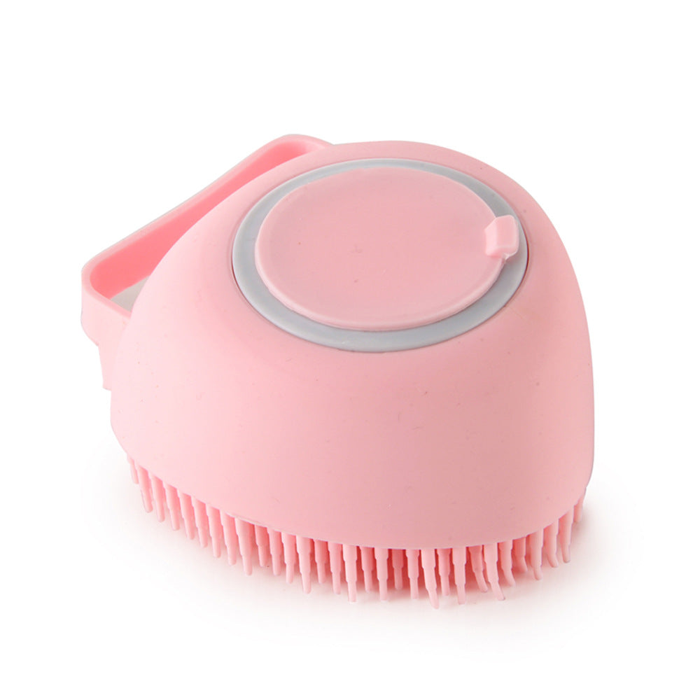 Silicone Dog Bath Brush with Shampoo Dispenser – Pet Grooming