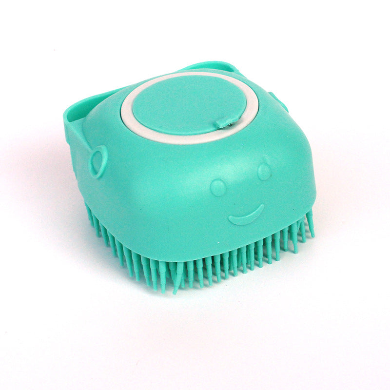Silicone Dog Bath Brush with Shampoo Dispenser – Pet Grooming