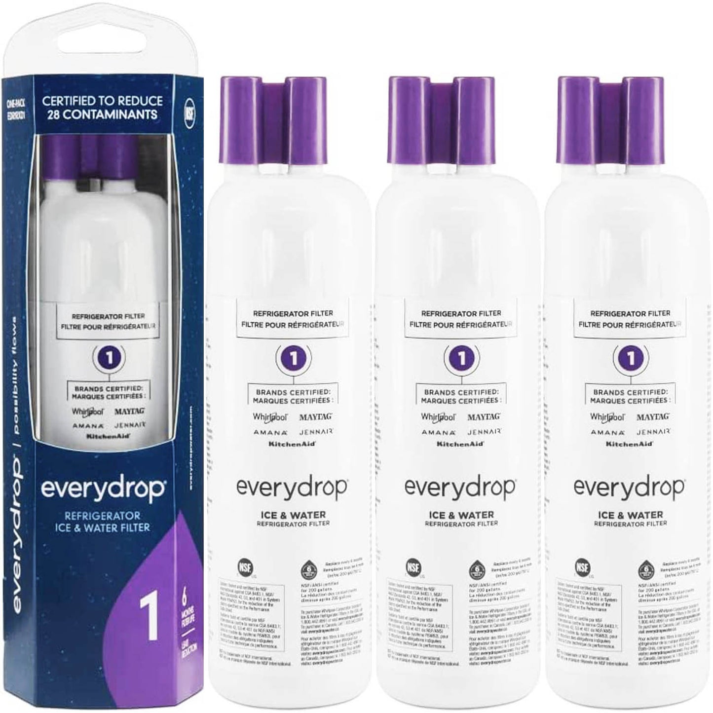 EDR1RXD1 water filter - FILTER 1 - W10295370A refrigerator water filter 1