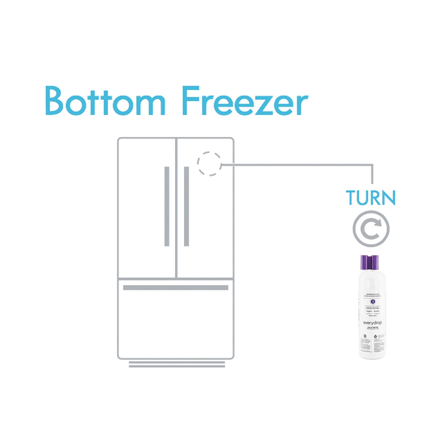 EDR1RXD1 water filter - FILTER 1 - W10295370A refrigerator water filter 1