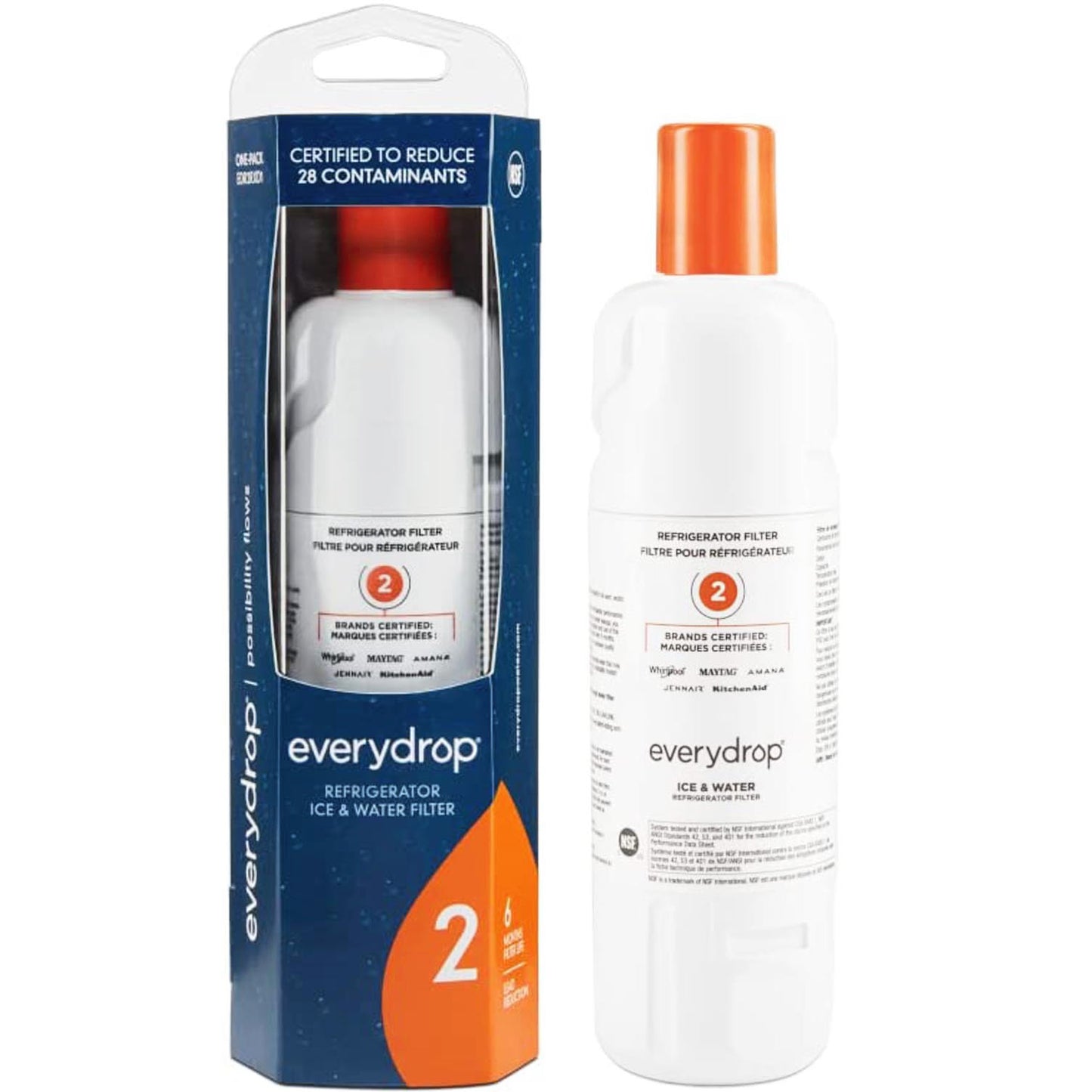 EDR2RXD1 water filter - FILTER 2 - W10413645A refrigerator water filter 2