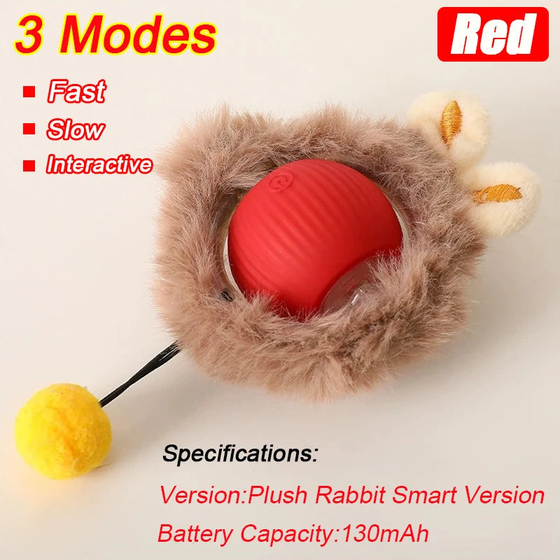 Smart Interactive Cat Toy Ball – Automatic Rolling Rechargeable Toy