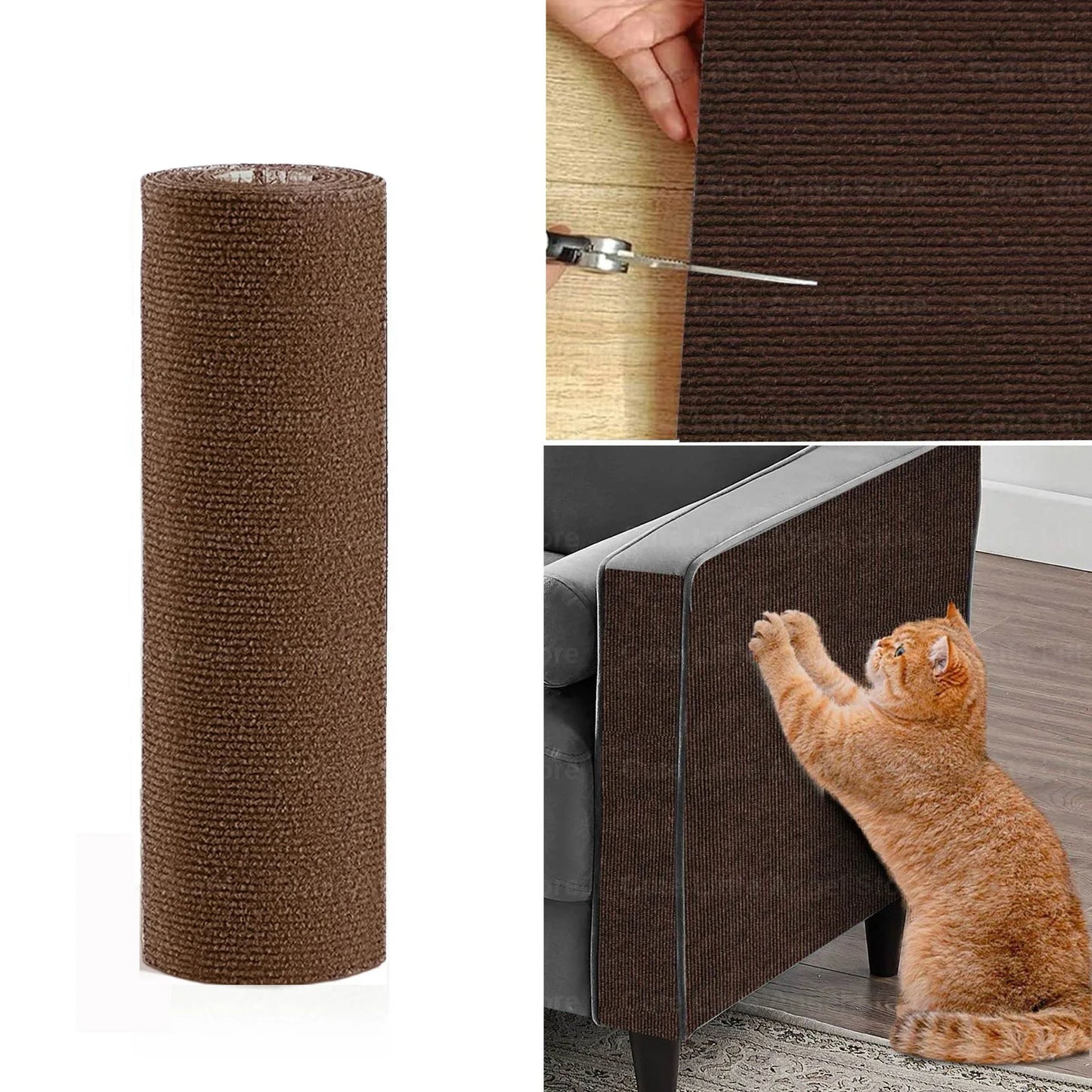 Self-Adhesive Cat Scratcher Mat – Trim-to-Fit Sofa Protector