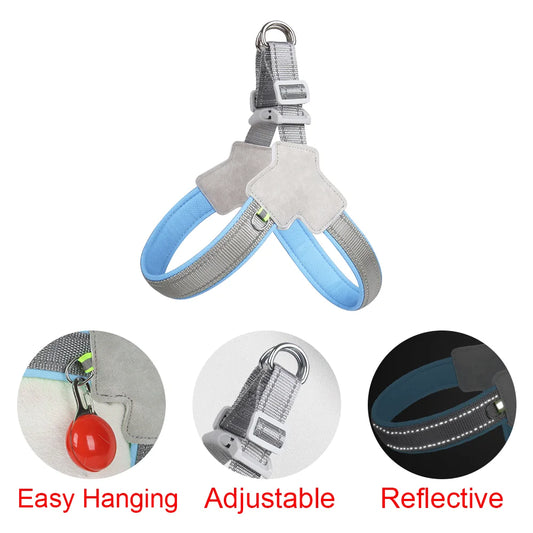 Reflective Adjustable Dog Harness – No Pull Vest for Small & Medium Dogs