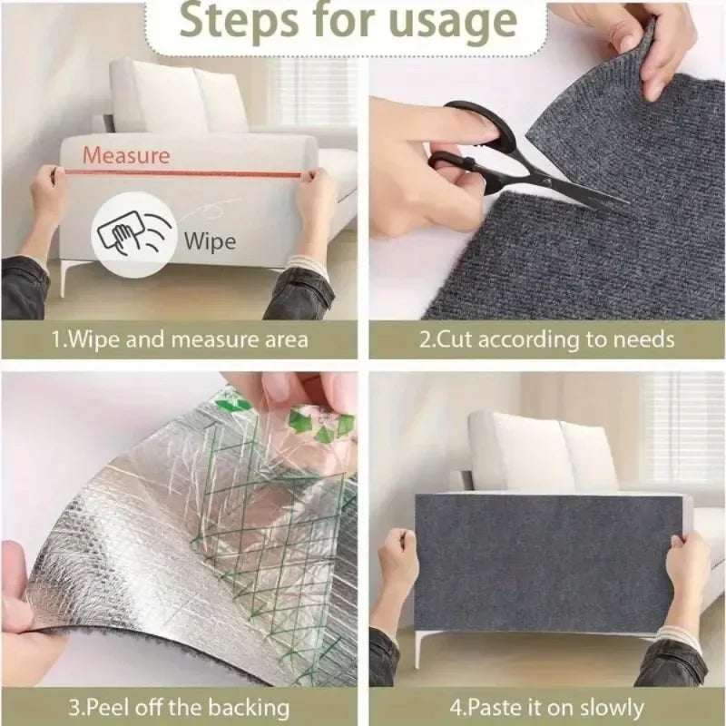 Self-Adhesive Cat Scratcher Mat – Trim-to-Fit Sofa Protector