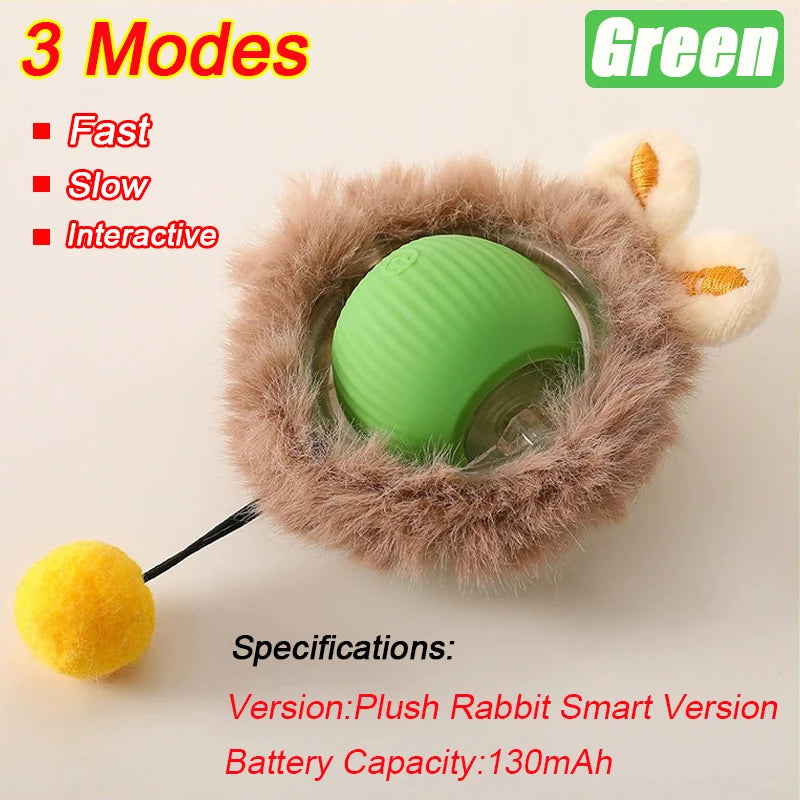 Smart Interactive Cat Toy Ball – Automatic Rolling Rechargeable Toy