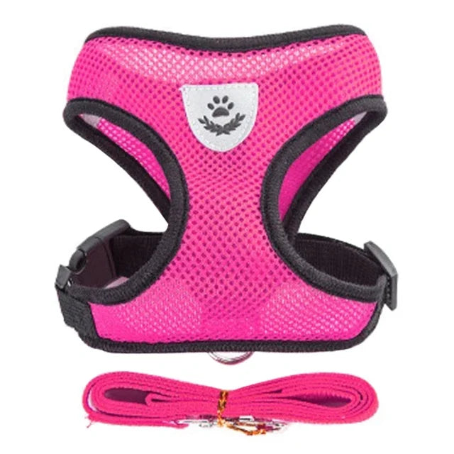 Adjustable Cat Harness with Leash – Soft Breathable Vest