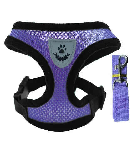 Adjustable Cat Harness with Leash – Soft Breathable Vest