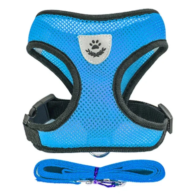 Adjustable Cat Harness with Leash – Soft Breathable Vest