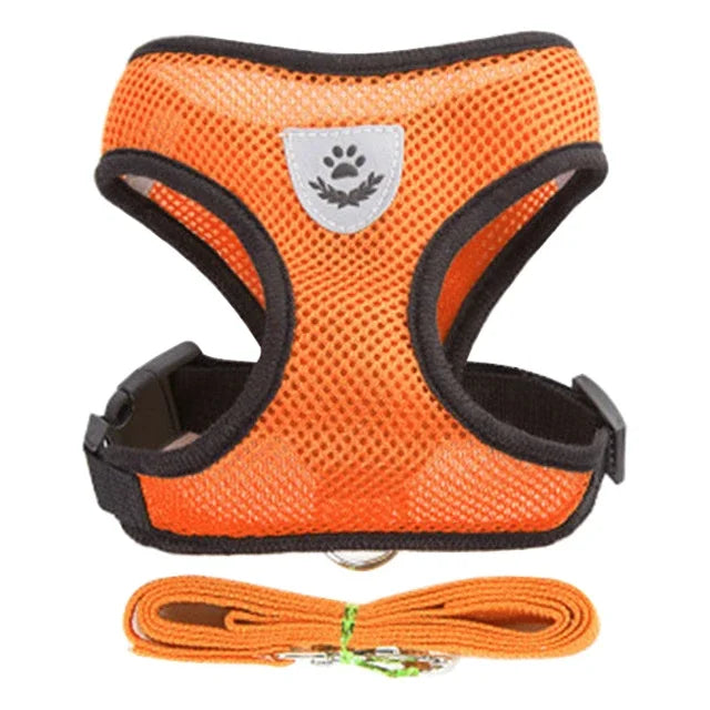 Adjustable Cat Harness with Leash – Soft Breathable Vest