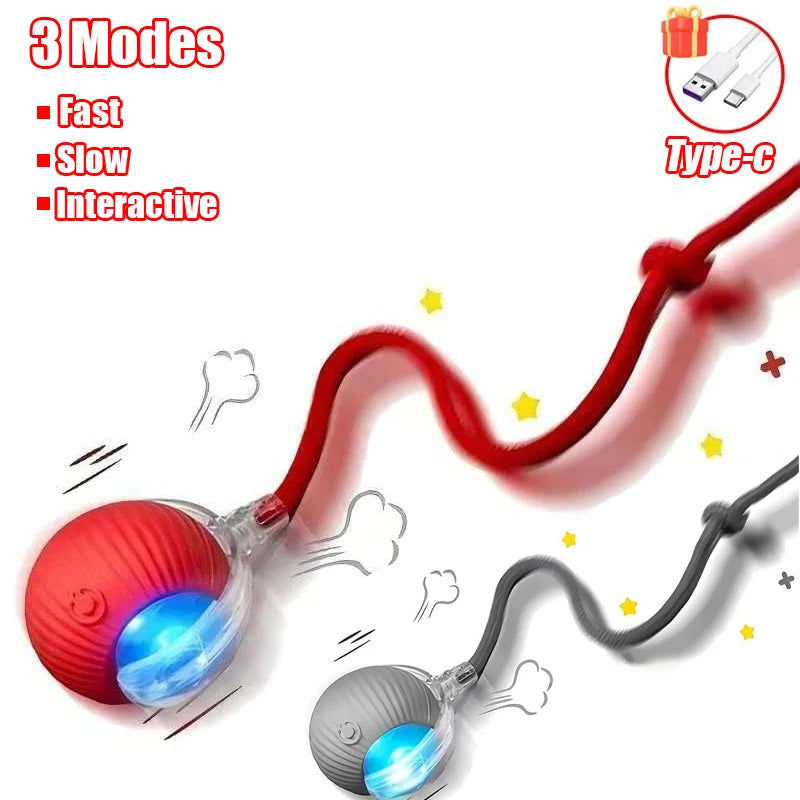 Smart Interactive Cat Toy Ball – Automatic Rolling Rechargeable Toy