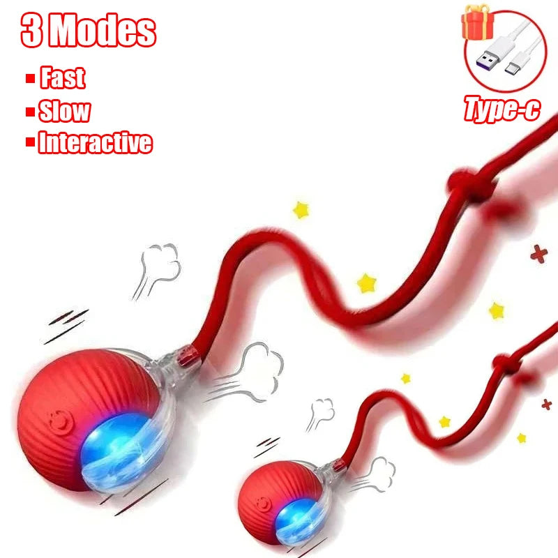 Smart Interactive Cat Toy Ball – Automatic Rolling Rechargeable Toy