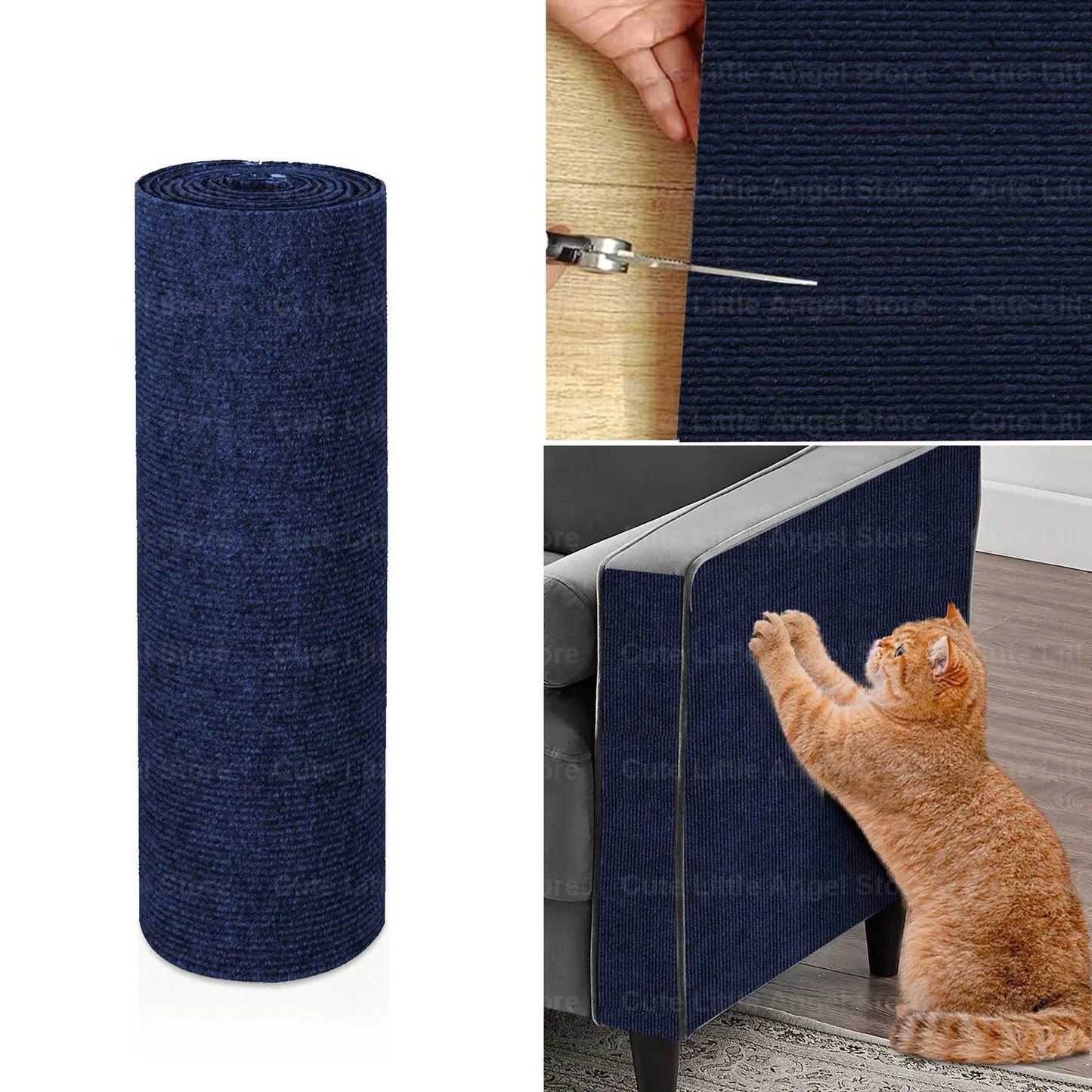 Self-Adhesive Cat Scratcher Mat – Trim-to-Fit Sofa Protector