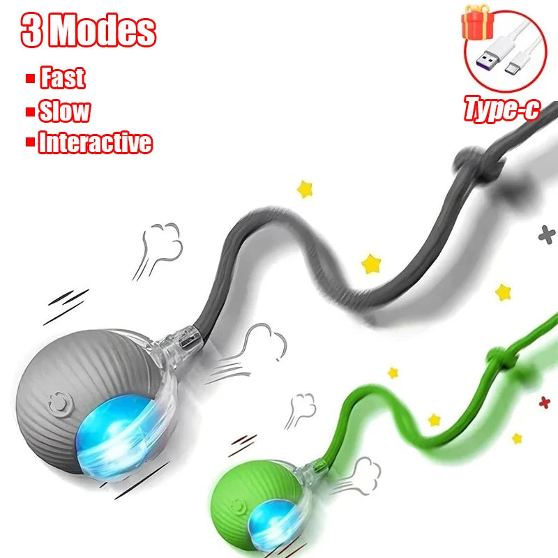 Smart Interactive Cat Toy Ball – Automatic Rolling Rechargeable Toy