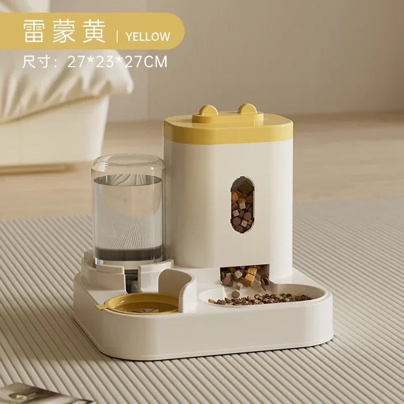 Automatic Pet Feeder with Water Dispenser – Large Capacity Bowl
