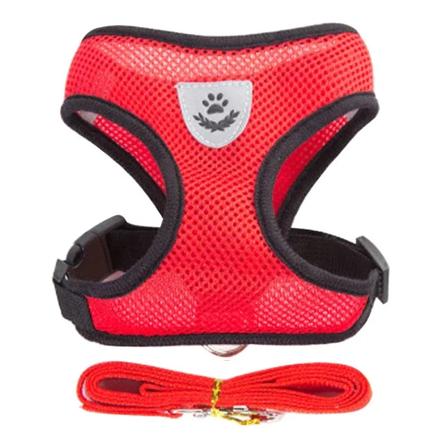 Adjustable Cat Harness with Leash – Soft Breathable Vest