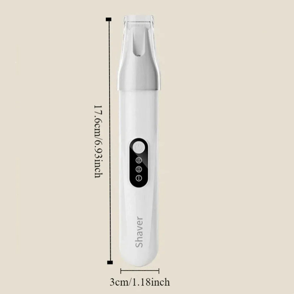 Quiet USB Rechargeable Pet Hair Trimmer with LED Precision Cut