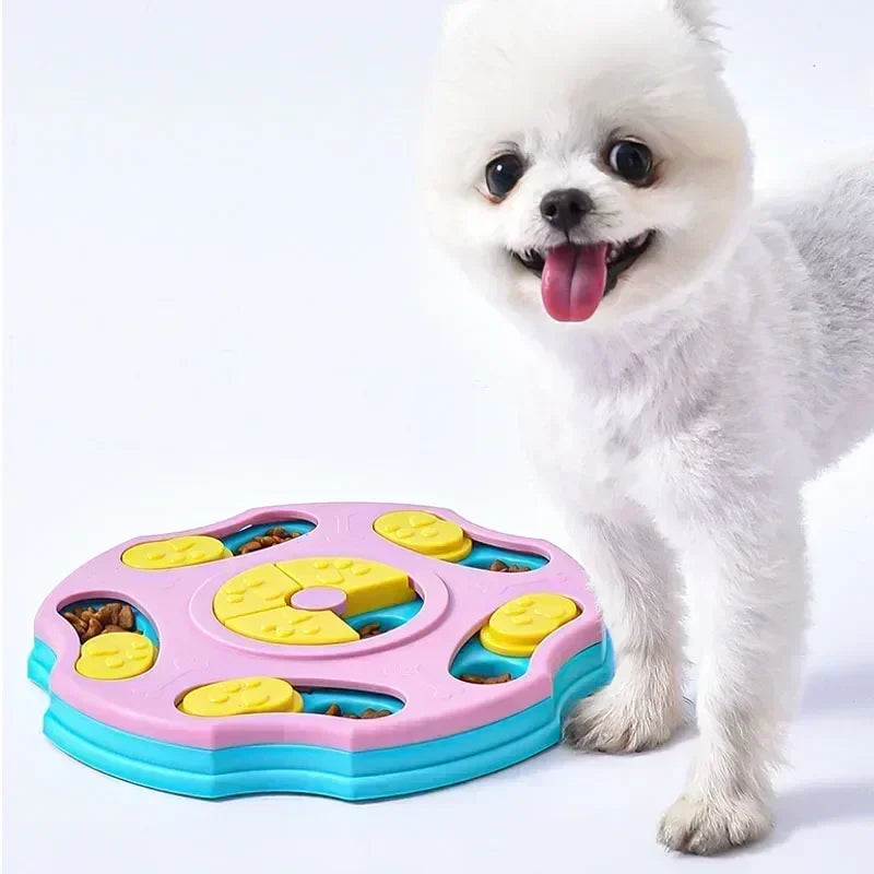 Interactive Dog Puzzle Slow Feeder Bowl – IQ Training Food Toy