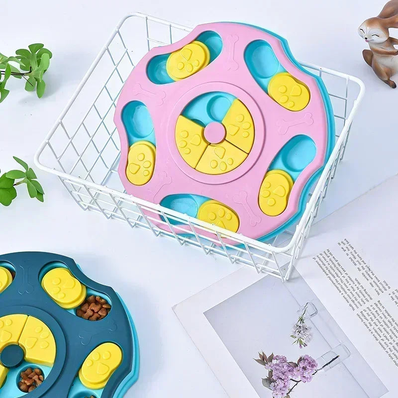 Interactive Dog Puzzle Slow Feeder Bowl – IQ Training Food Toy