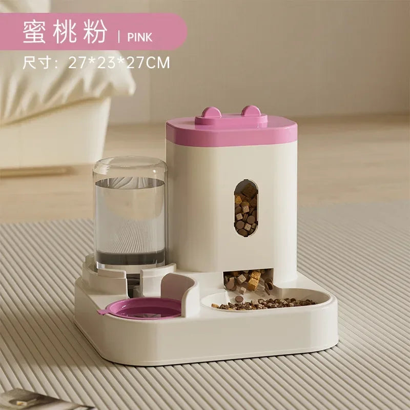 Automatic Pet Feeder with Water Dispenser – Large Capacity Bowl